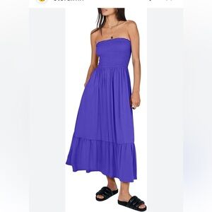 Parker Summer Strapless  100% Silk Dress